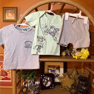 Disney Baby Mint Green Toddler Tee with Purple Character Accents